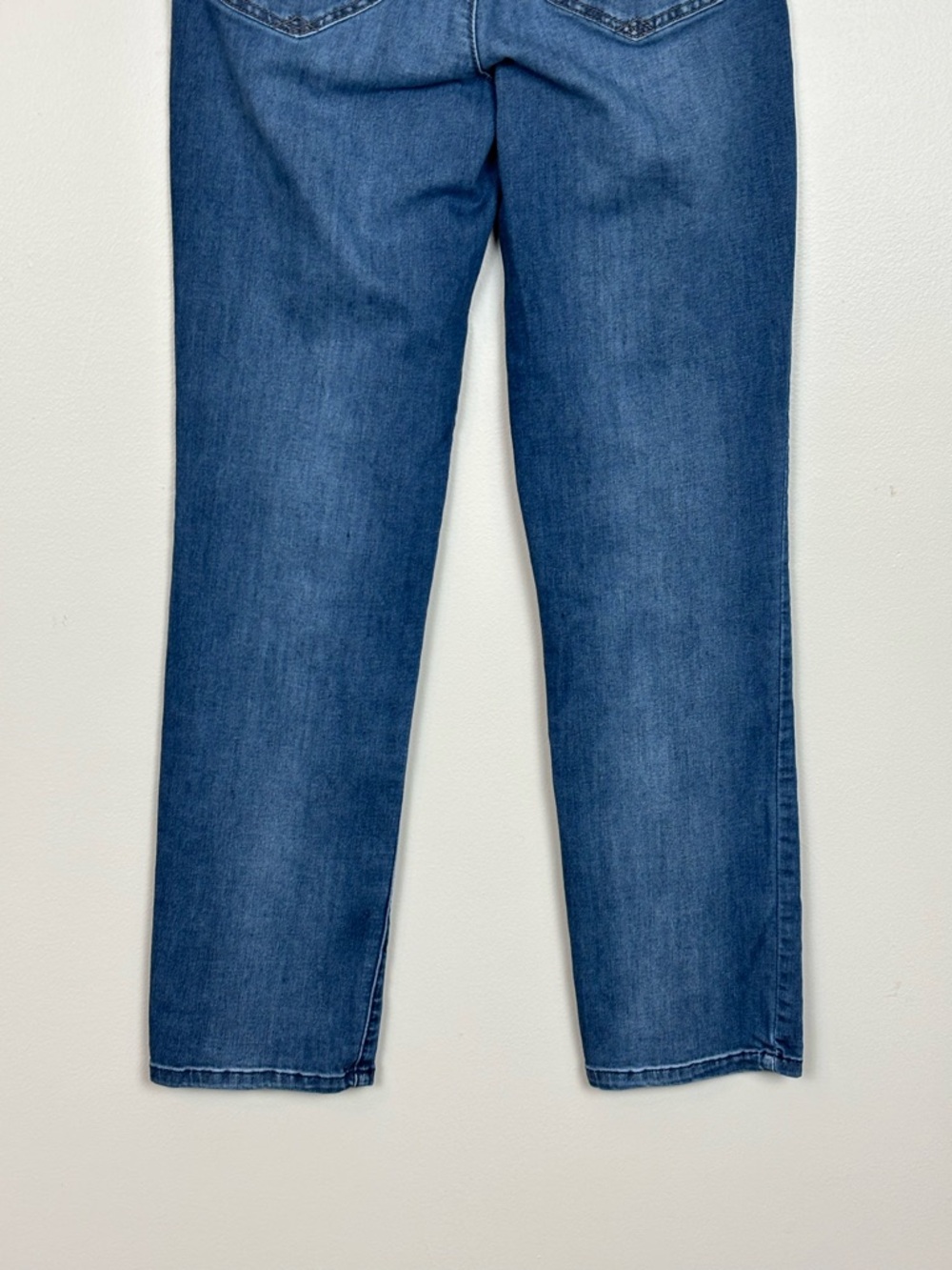 Democracy Jeans Womens 8 Blue Straight Leg Distressed Stretch Mid Rise Denim - Picture 7 of 9